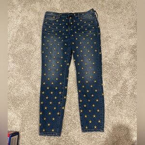 Current/Elliott Blue Jeans with Gold Stars